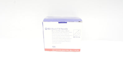 BD 305180 Blunt Fill Ndle Not For Skin Injecton 18G x 1 1/2 TW - Box of 95